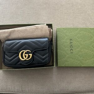 Gucci GG Marmont super mini quilted leather shoulder bag